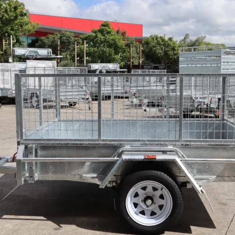 7x5 Heavy Duty Single Axle Galvanised Box Trailer with 2 Ft Cage for Sale in Brisbane — image 7