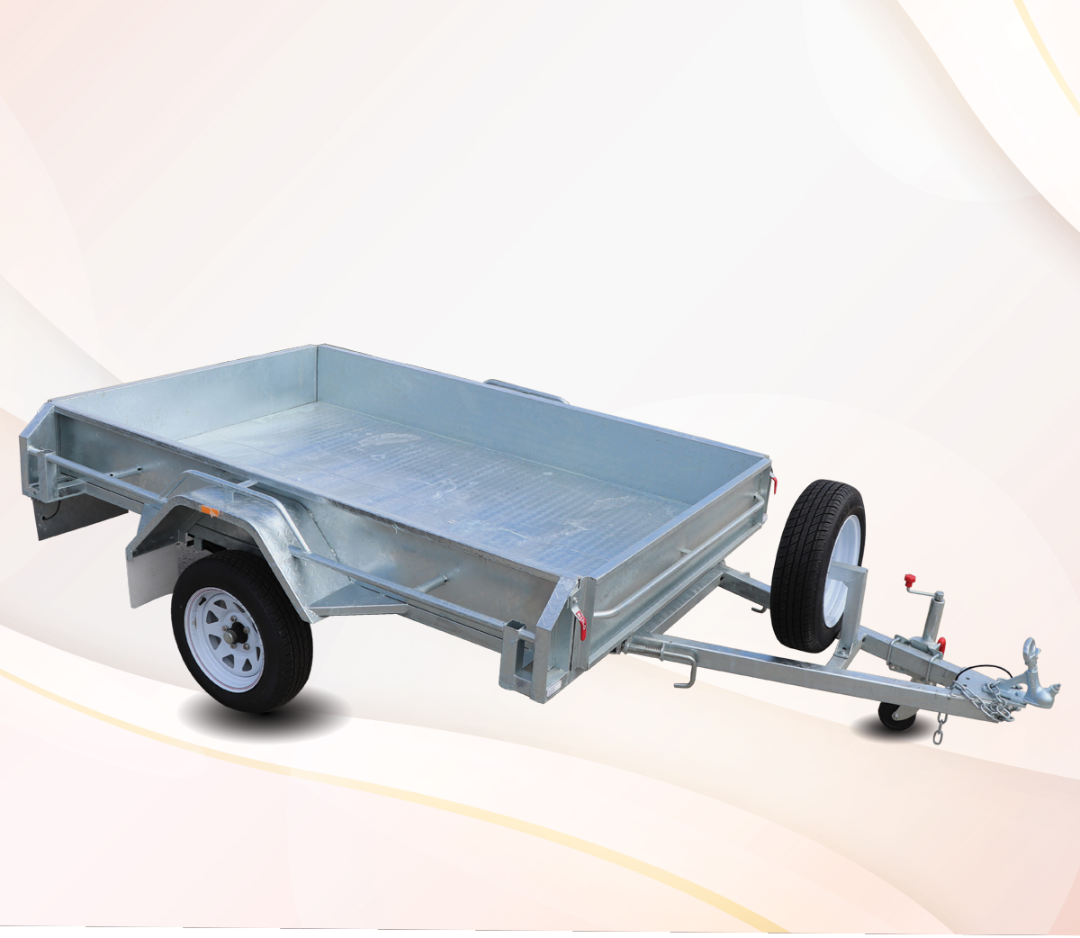 8x5 Heavy Duty Single Axle Galvanised Box Trailer for Sale in Brisbane with Manual Tilt Function