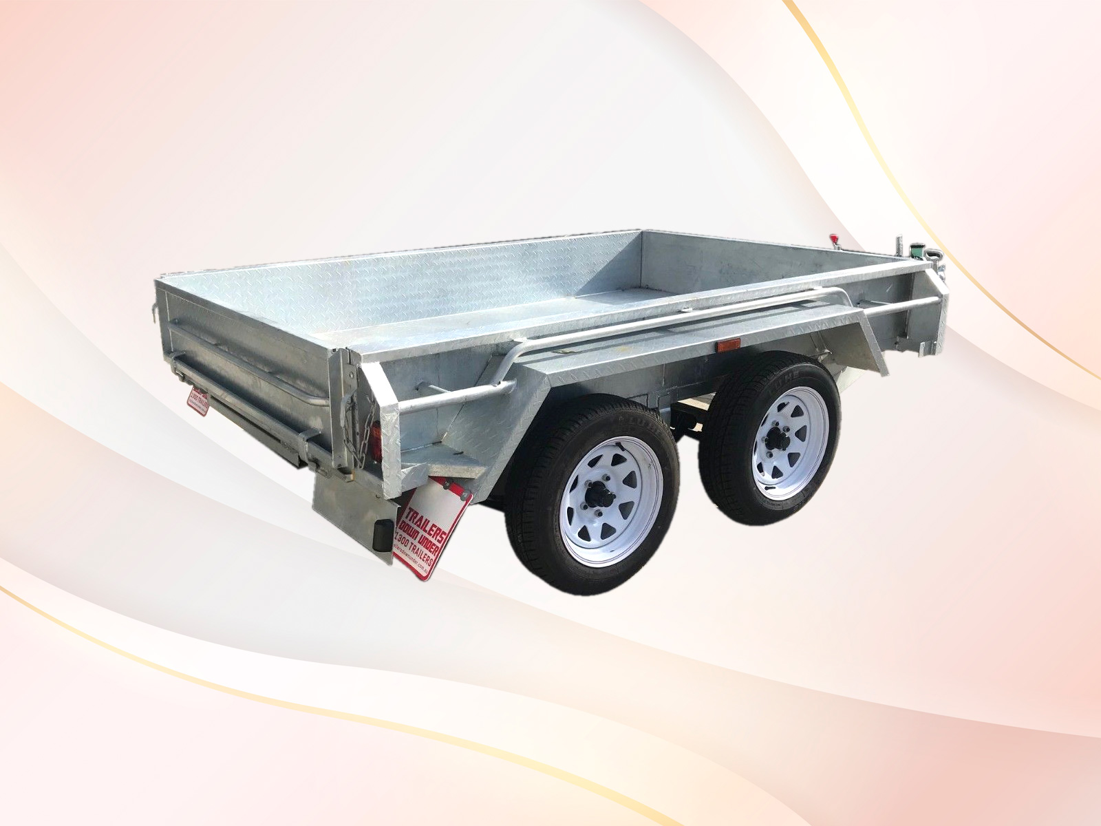 8x5 Tandem Axle Galvanised Full Checker Plate Box Trailer for Sale in Brisbane