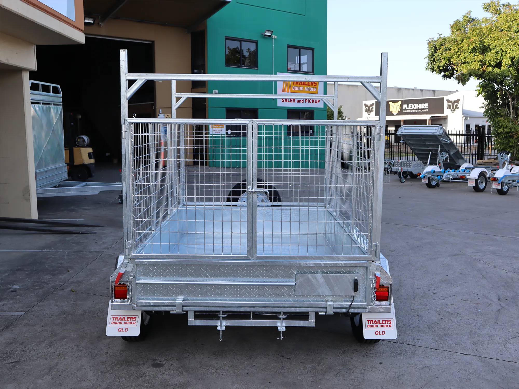 8x5 Galvanised Cage Trailer For Sale with 3ft Cage, Racks, Ramps on Special — image 11