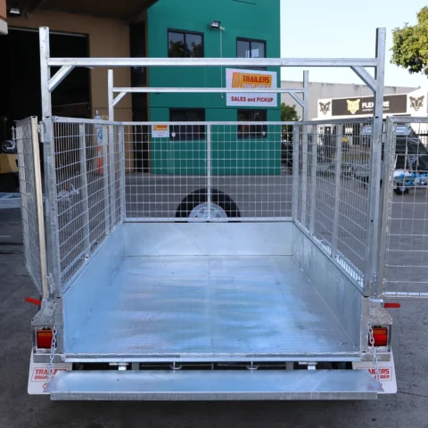 8x5 Galvanised Cage Trailer For Sale with 3ft Cage, Racks, Ramps on Special — image 12