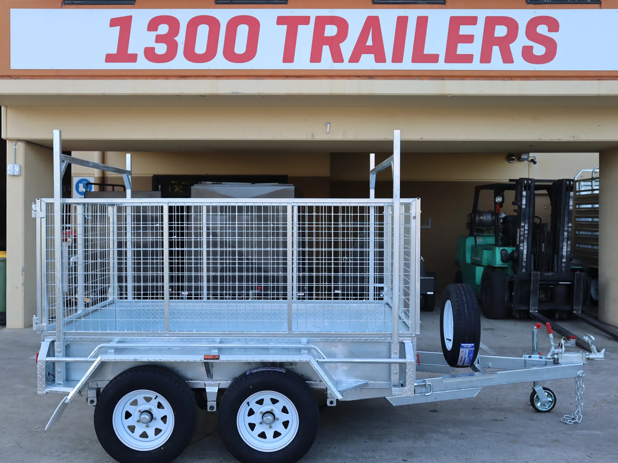 8x5 Galvanised Cage Trailer For Sale with 3ft Cage, Racks, Ramps on Special — image 9