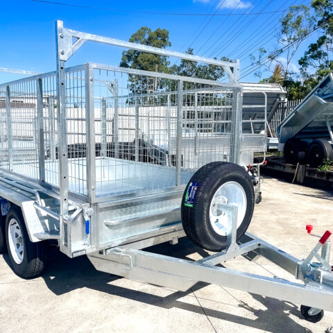 8x5 Tandem Axle Galvanised Trailer with 3 Ft Cage | Ladder Racks | For Sale in Brisbane — image 4