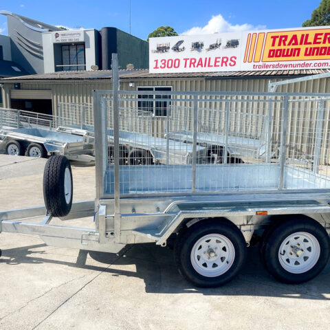 8x5 Tandem Axle Galvanised Trailer with 3 Ft Cage | Ladder Racks | For Sale in Brisbane — image 2