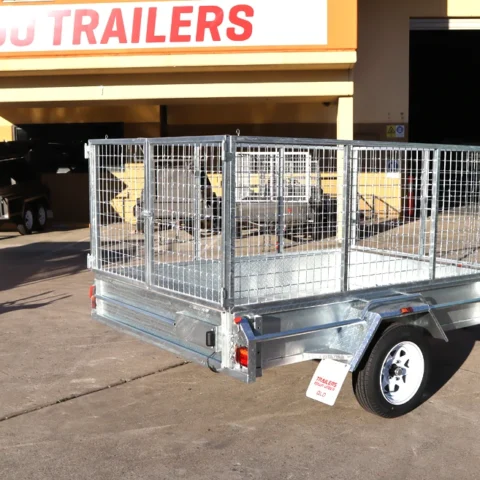 8x5 Galvanised 3ft Cage Trailer with Full Checker Plate and Tilt Function for Sale Brisbane — image 5