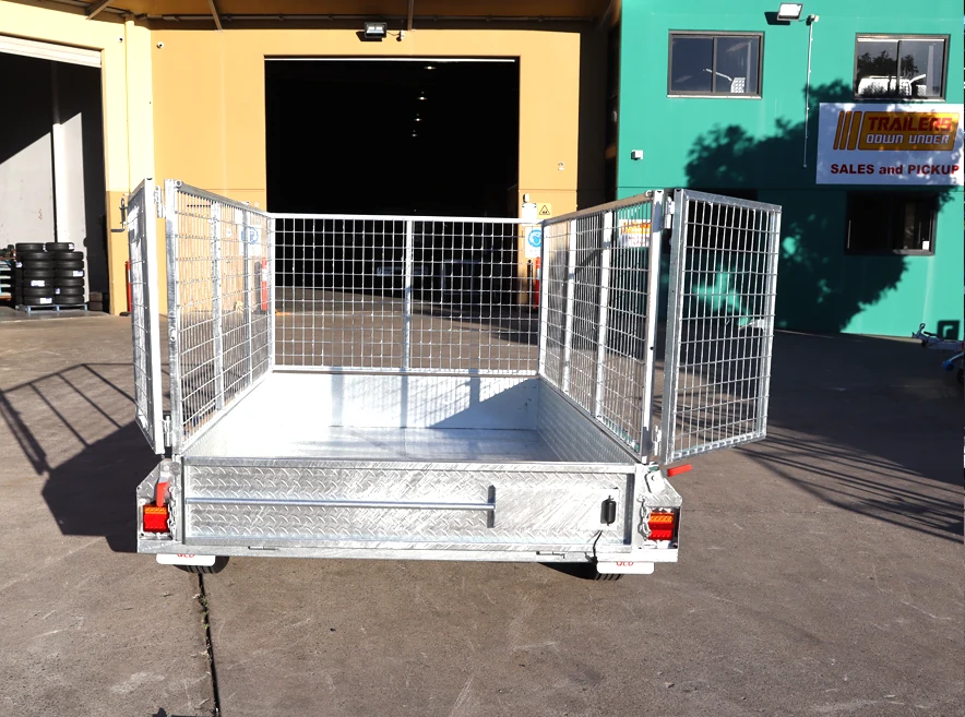 8x5 Galvanised 3ft Cage Trailer with Full Checker Plate and Tilt Function for Sale Brisbane — image 8