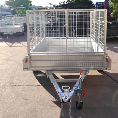 8x5 Galvanised 3ft Cage Trailer with Full Checker Plate and Tilt Function for Sale Brisbane — image 10