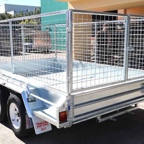 10x6 Galvanised Cage Trailer For Sale with 3ft Cage, Full Checker Plate — image 5