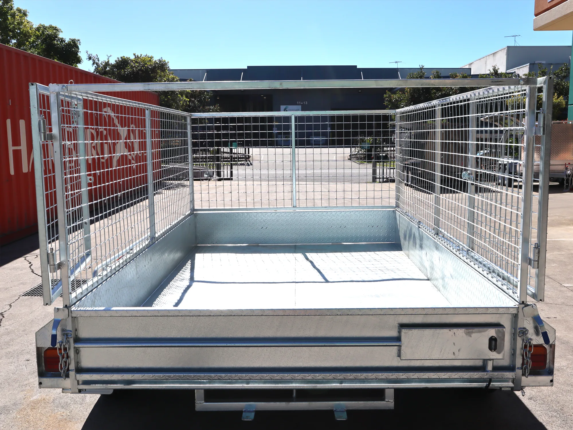 10x6 Galvanised Cage Trailer For Sale with 3ft Cage, Full Checker Plate — image 8
