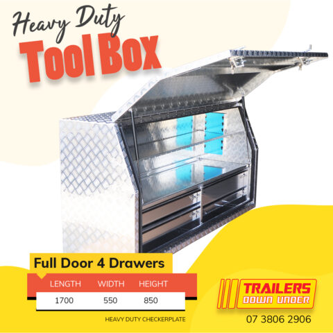 Aluminium Toolbox with 4 Drawers for Ute Storage, Trailer Storage or Truck Storage — image 3