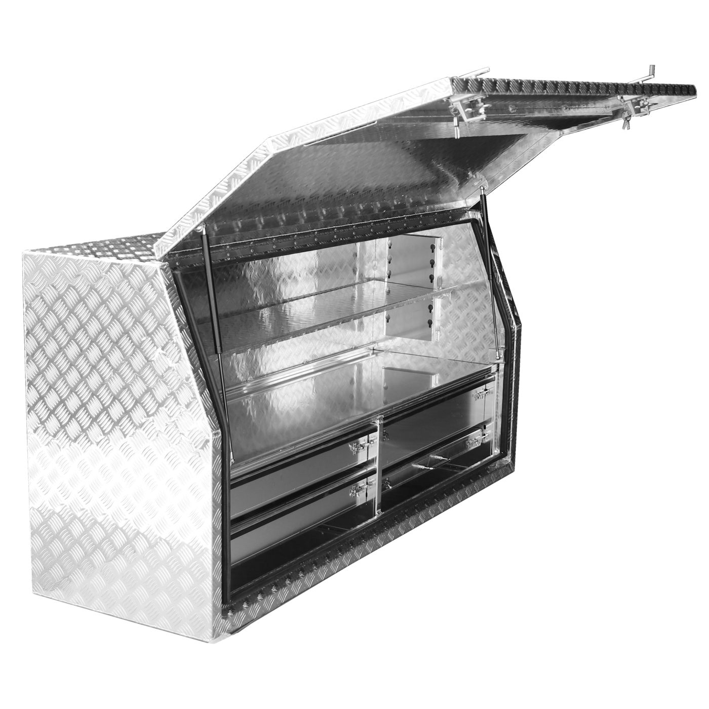 Aluminium Toolbox with 4 Drawers for Ute Storage, Trailer Storage or Truck Storage
