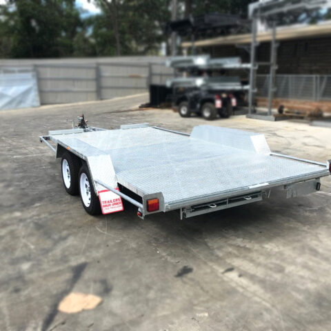 12x6'6" Semi Flat Top Austalian Made & Galvanised Car Carrier Trailer for Sale in Brisbane — image 12
