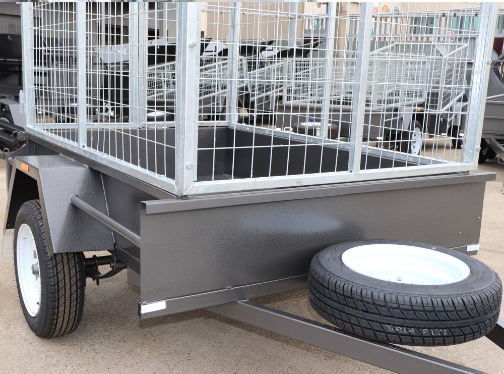 6x4 Medium Duty Cage Trailer For Sale | Smooth Floor | 3ft (900mm) Galvanised Cage Trailer for Sale Brisbane