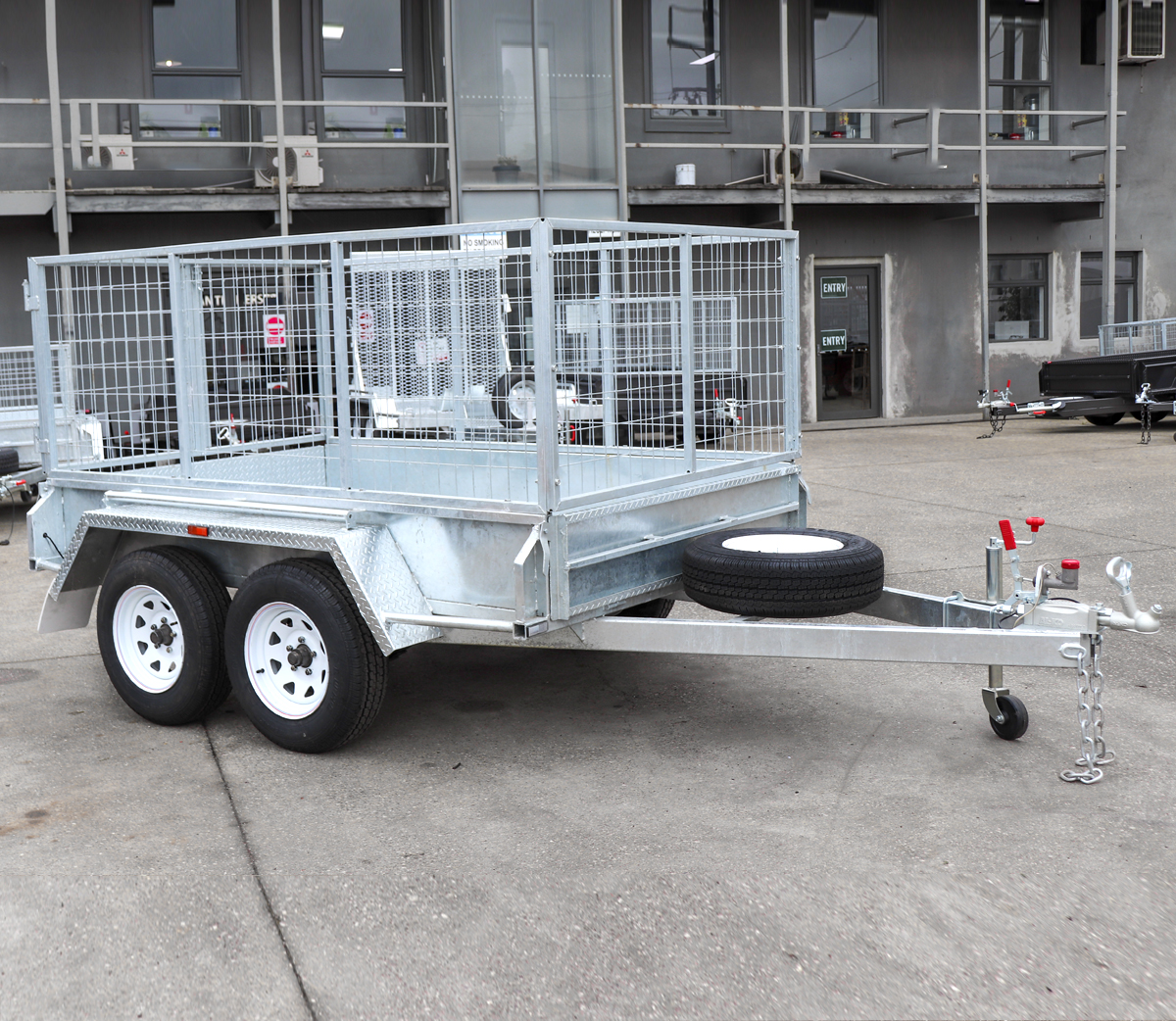 10x5 Tandem Axle Galvanised Trailer with 3 Ft Cage For Sale in Brisbane — image 5