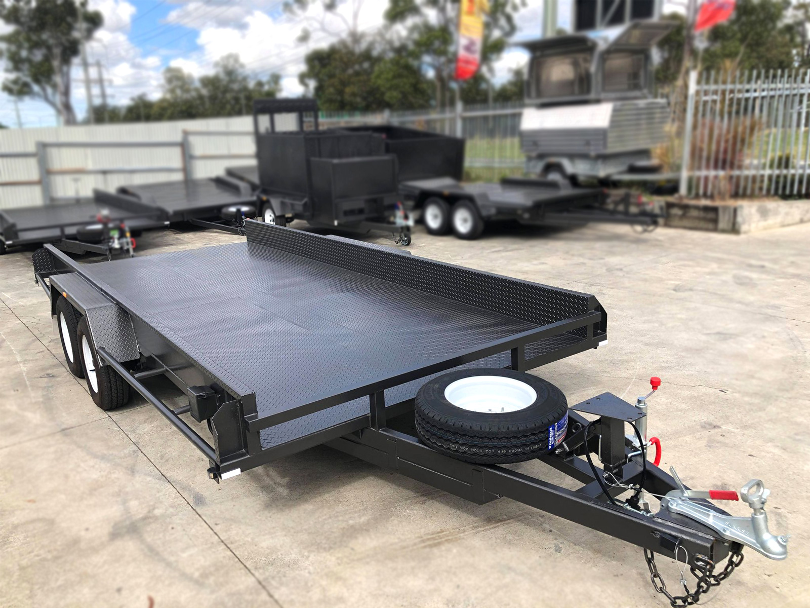 14x6'6 Tandem Box Car Carrier for Sale Brisbane | 10" Sides | Front Stop Bar