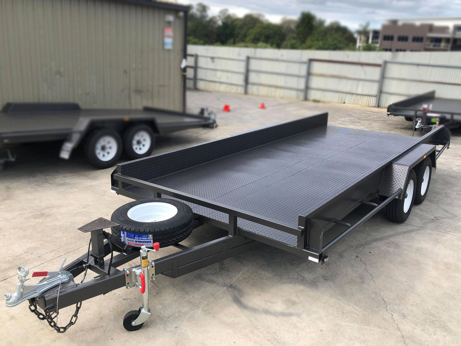 16x6'6 Tandem Box Car Carrier for Sale Brisbane | 10" Sides | Front Stop Bar