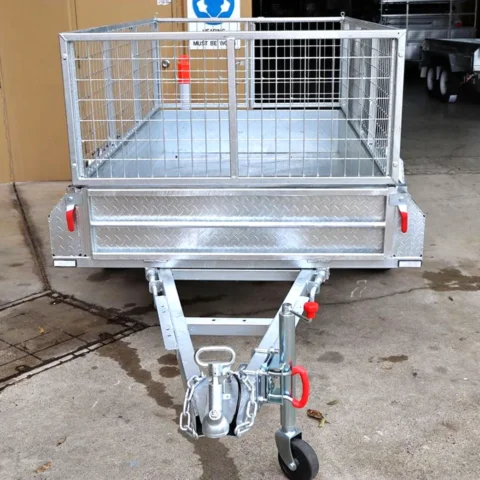 7x4 Heavy Duty Single Axle Galvanised Box Trailer with 2 Ft Cage for Sale in Brisbane — image 6
