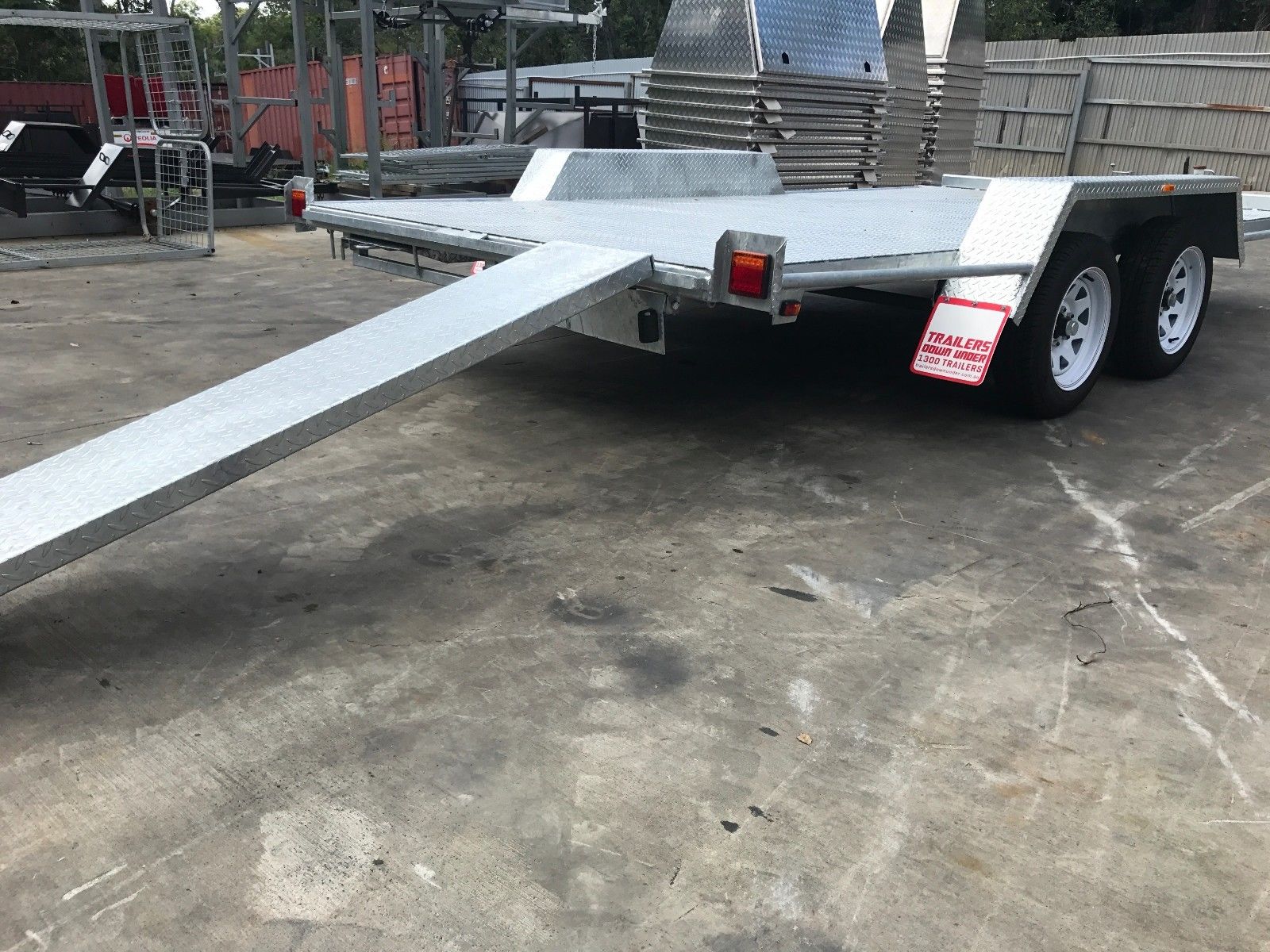 12x6'6" Semi Flat Top Austalian Made & Galvanised Car Carrier Trailer for Sale in Brisbane — image 8