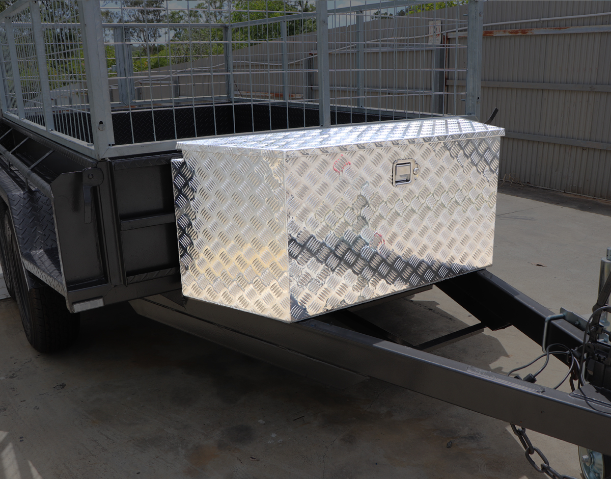 Top Opening Tapered Sides Drawbar Trailer Storage Tool Box for Sale Brisbane — image 12
