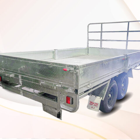 12x7 Galvanised Heavy Duty Flat Top Trailer with Headboard — image 4