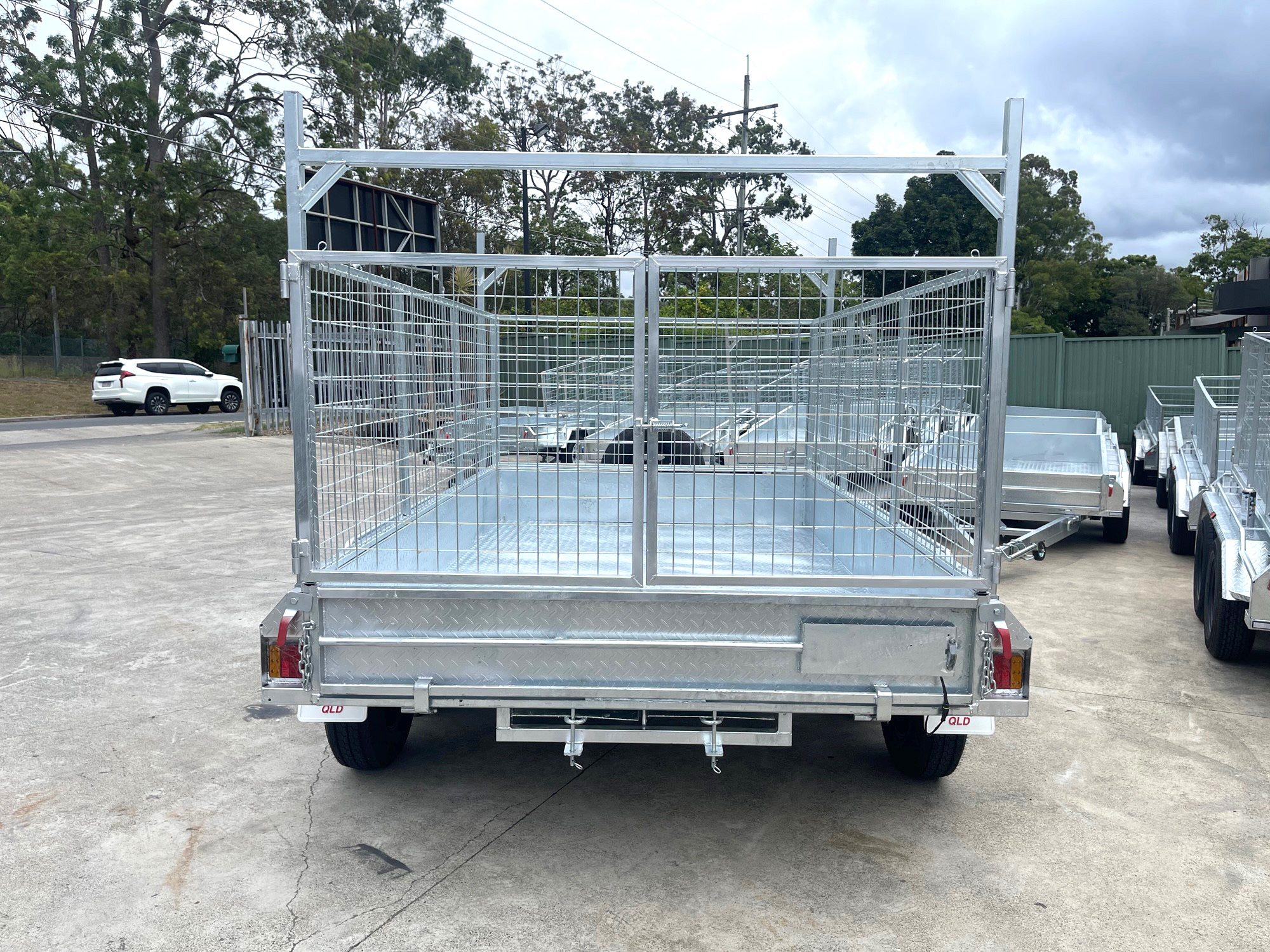 12x6 Galvanised Cage Trailer For Sale with 3ft Cage, Racks, Ramps on Special