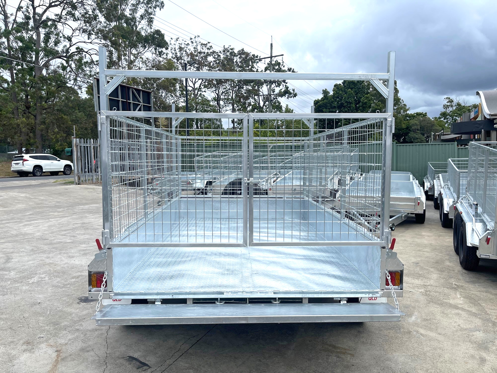 10x5 Galvanised Cage Trailer For Sale with 3ft Cage, Racks, Ramps on Special — image 12