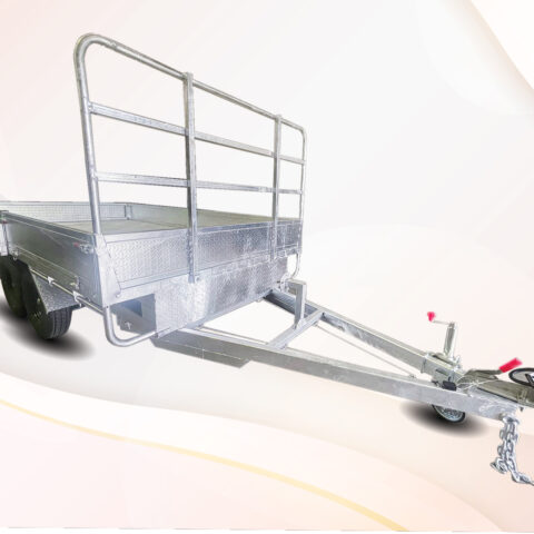 12x7 Galvanised Heavy Duty Flat Top Trailer with Headboard — image 2
