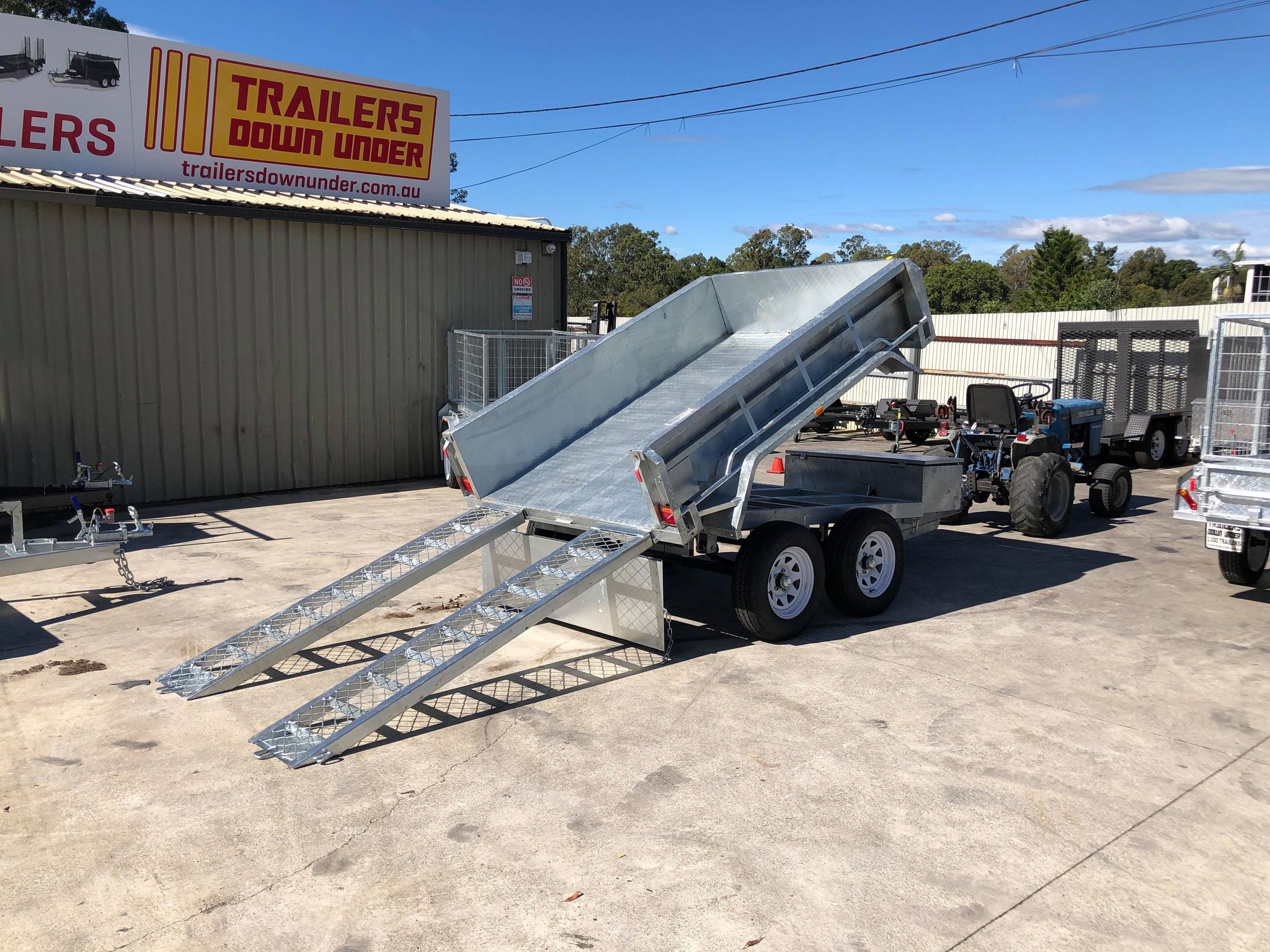 8x5 Galvanised Hydraulic Tipper Trailer for Sale in Brisbane | 3.5 Tonne | Rocker Roller Suspension