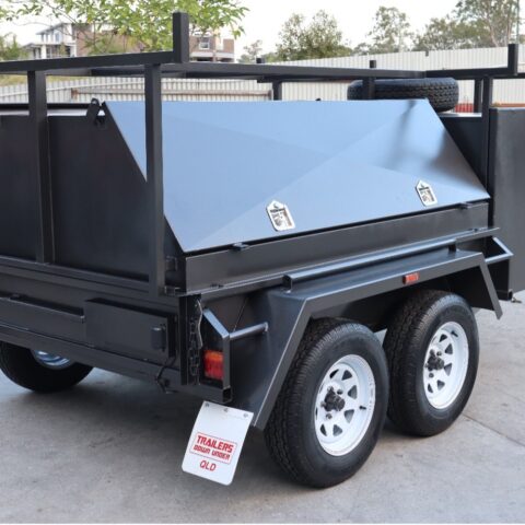 8X5 Tandem Heavy-Duty Tadesman Trailer with Compressor Box and added Drawbar Ladder Rack — image 2