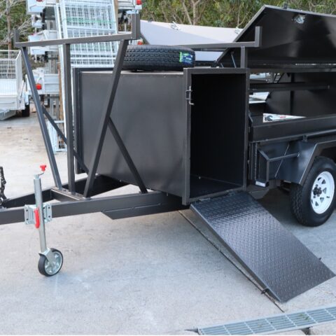 8X5 Tandem Heavy-Duty Tadesman Trailer with Compressor Box and added Drawbar Ladder Rack — image 5