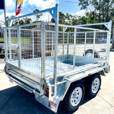 8x5 Tandem Axle Galvanised Trailer with 3 Ft Cage | Ladder Racks | For Sale in Brisbane — image 6