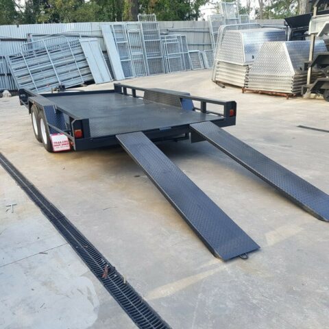 16x6'6" Tandem Car Carrier | Car trailer for Sale in Brisbane | Open Rail - RHS Sides | 7FT Long Ramps — image 9
