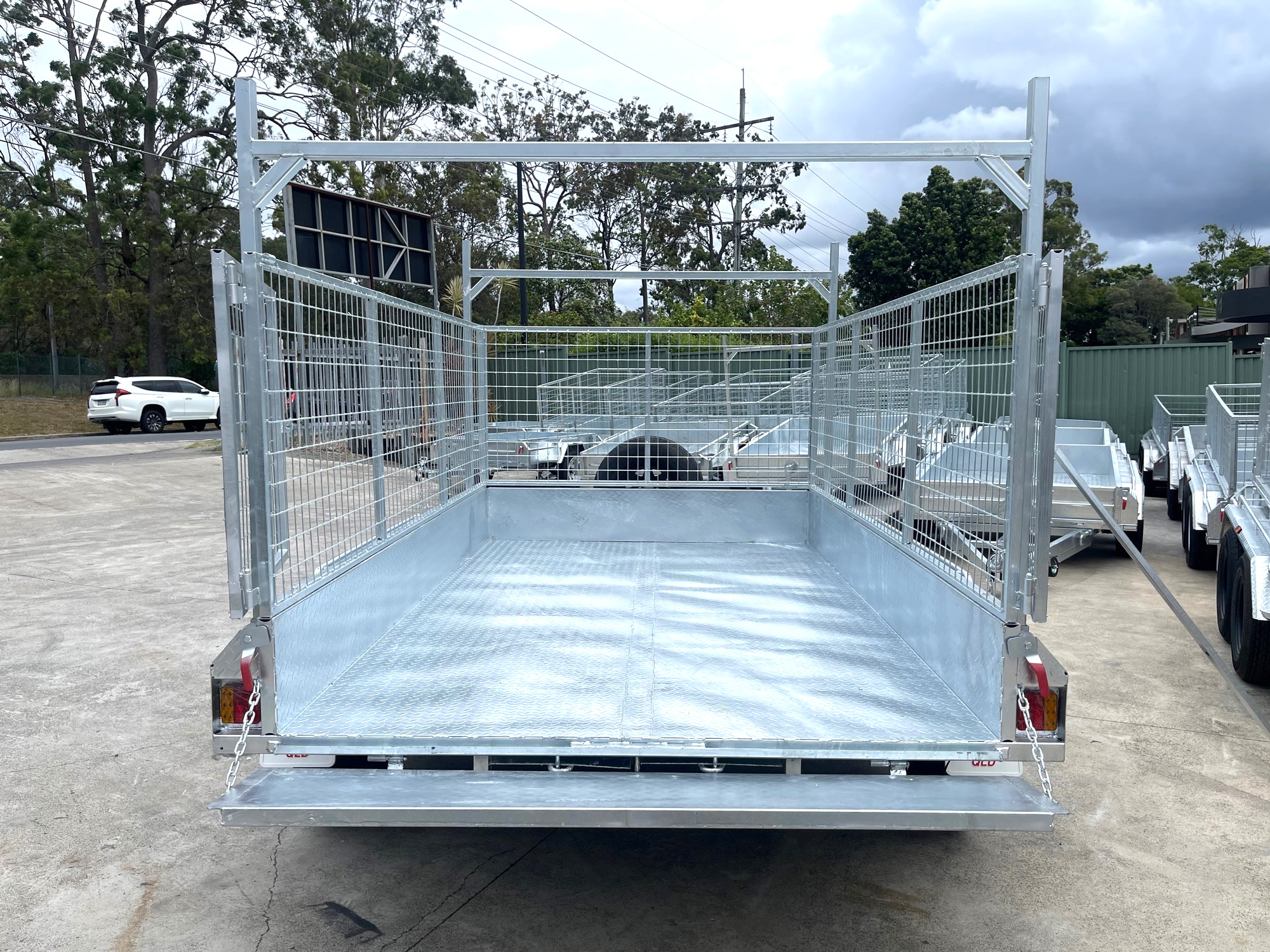 10x5 Galvanised Cage Trailer For Sale with 3ft Cage, Racks, Ramps on Special — image 14