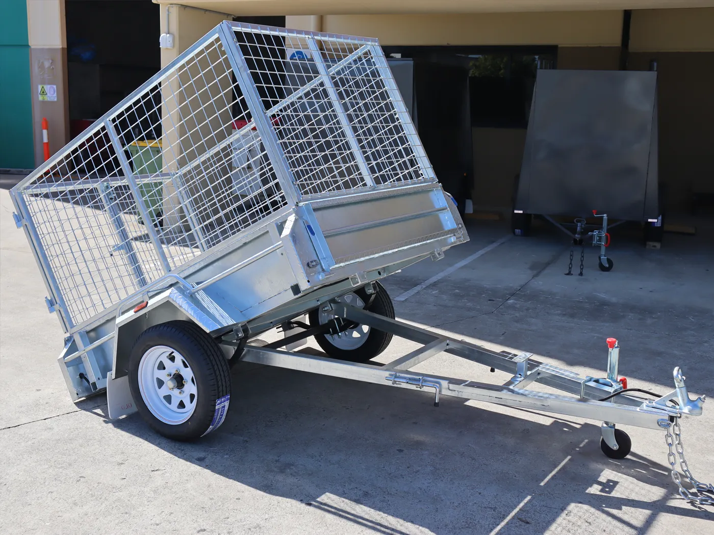 6x4 Galvanised Box Trailer with 3 Ft Cage for Sale in Brisbane — image 2