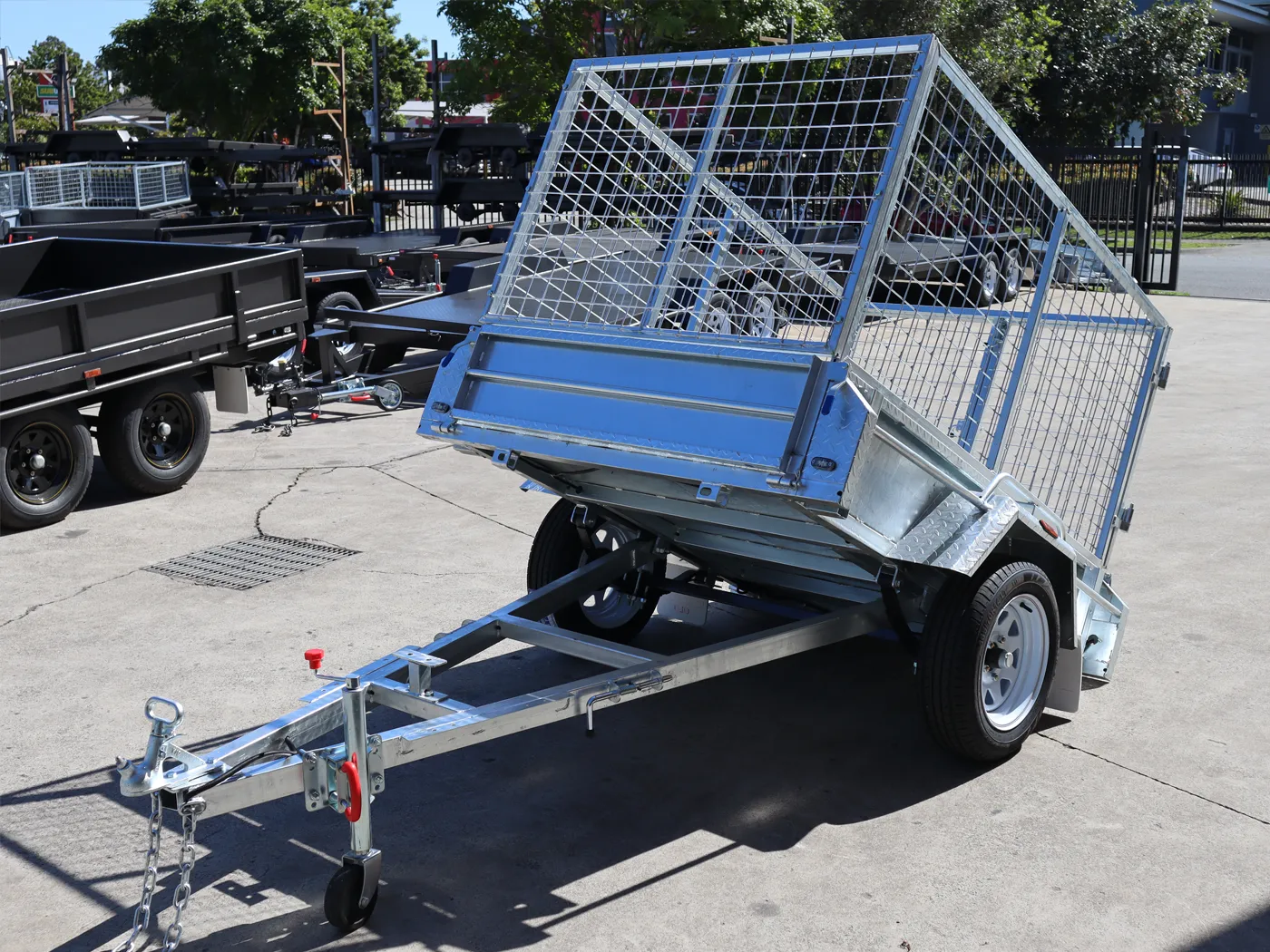 6x4 Galvanised Box Trailer with 3 Ft Cage for Sale in Brisbane — image 3