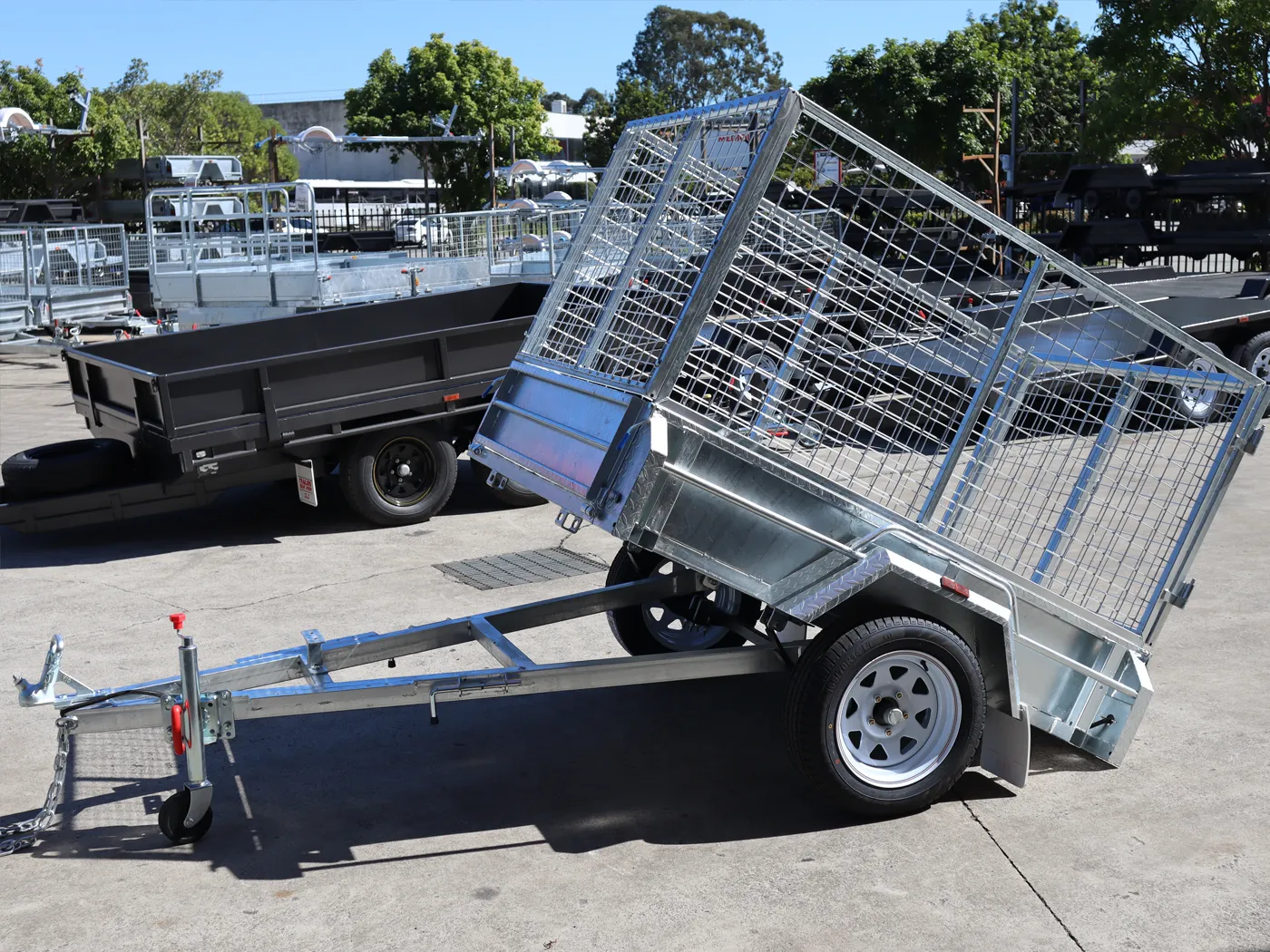 6x4 Galvanised Box Trailer with 3 Ft Cage for Sale in Brisbane — image 4