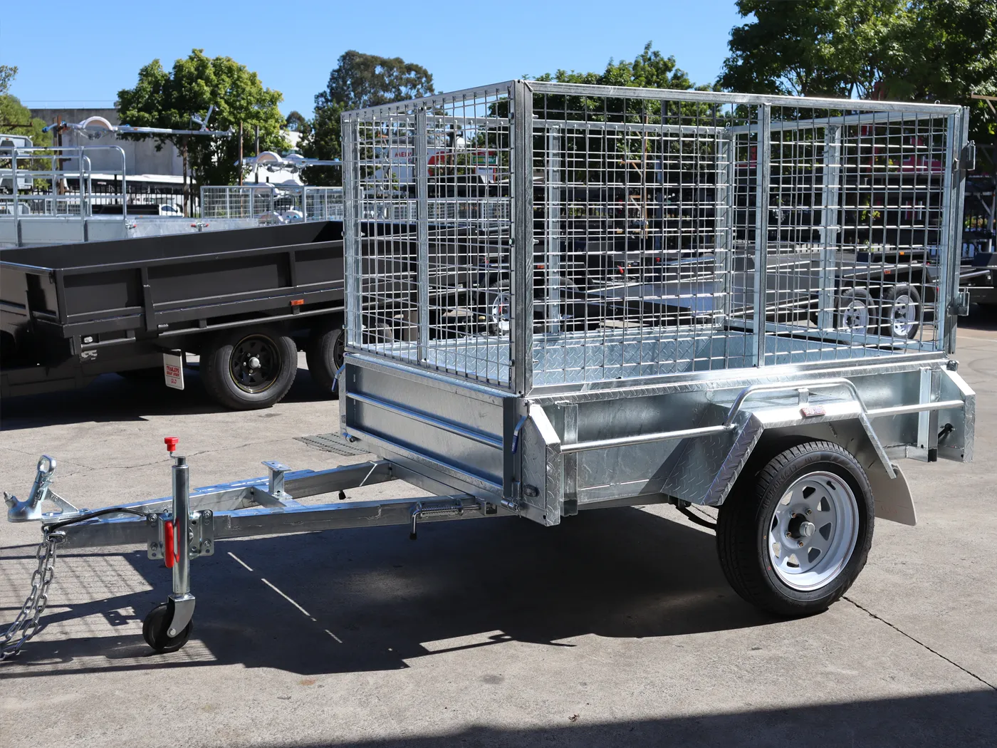 6x4 Galvanised Box Trailer with 3 Ft Cage for Sale in Brisbane — image 7