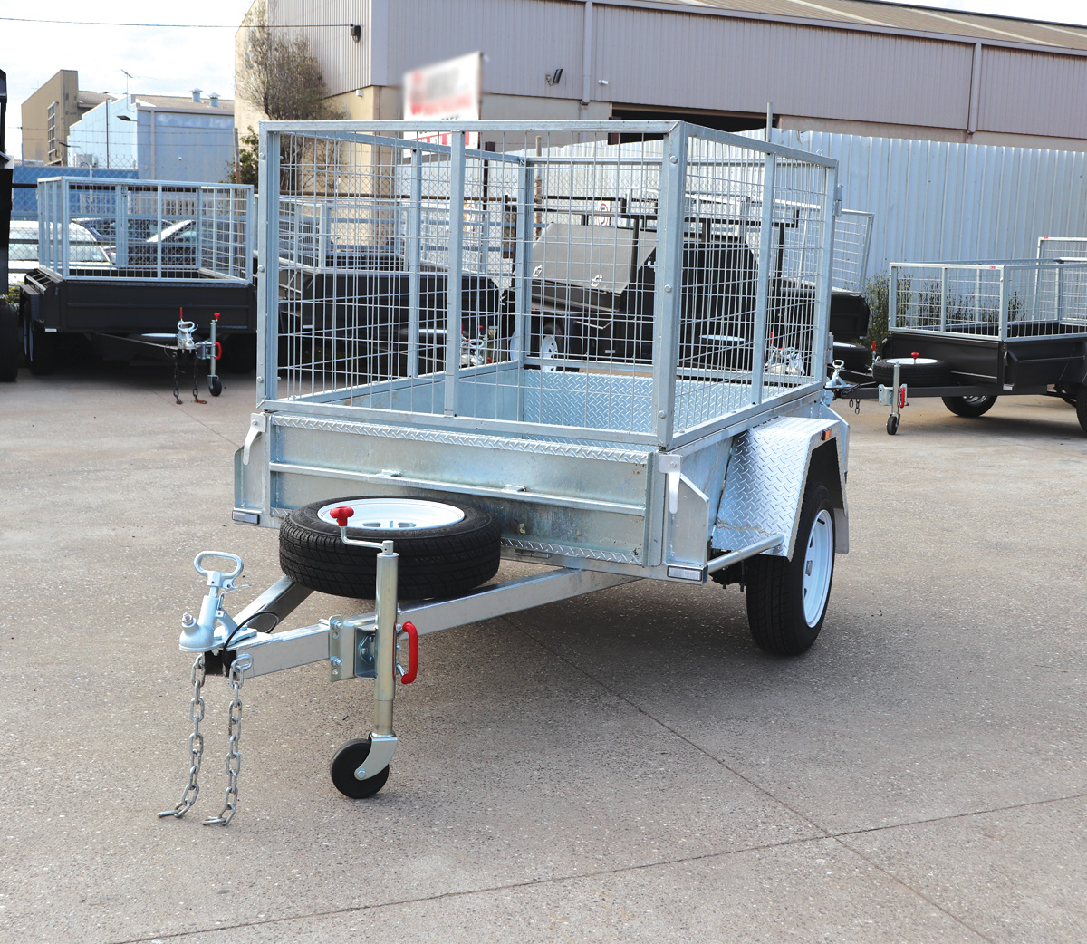 7x4 Single Axle Aussi Galvanised 900mm(3ft) Cage Trailer For Sale - Brisbane — image 4