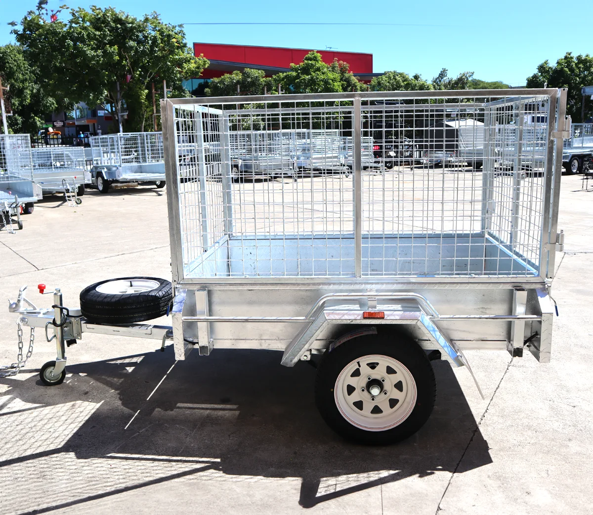 single axle cage trailer 3ft galvanised cage
