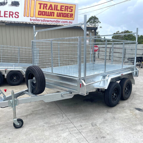 10x5 Galvanised Cage Trailer For Sale with 3ft Cage, Racks, Ramps on Special — image 3