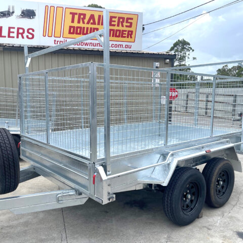 10x5 Galvanised Cage Trailer For Sale with 3ft Cage, Racks, Ramps on Special — image 4