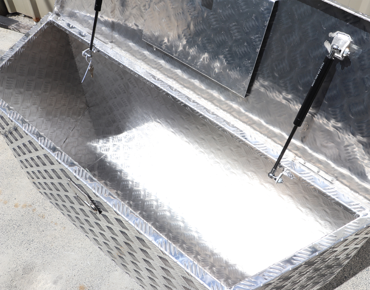 Top Opening Tapered Sides Drawbar Trailer Storage Tool Box for Sale Brisbane — image 9